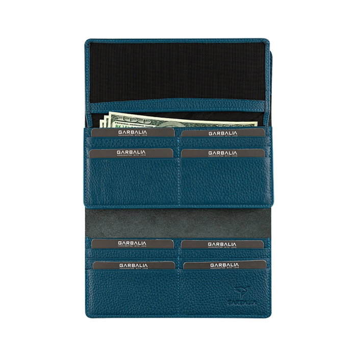 Zoozie Bags Paris - Petrol Blue Cartera de Mujer de Piel Auténtica en Azul Petróleo